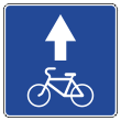 Дорожный знак 5.14.2 «Полоса для велосипедистов» (металл 0,8 мм, III типоразмер: сторона 900 мм, С/О пленка: тип В алмазная)